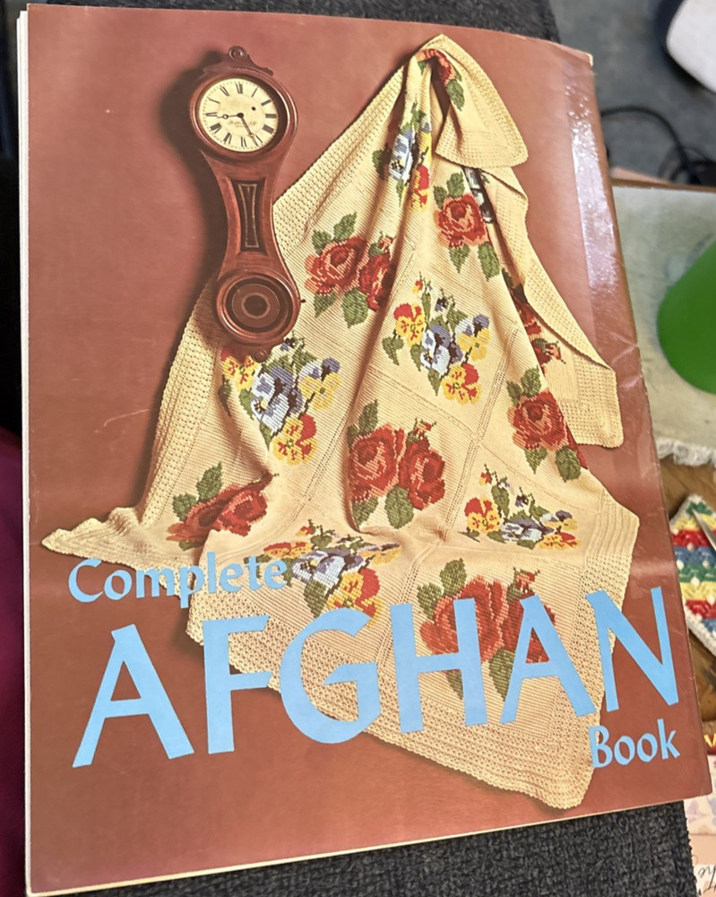 Vtg Rare Complete AFGHAN 1970 Pattern Bk