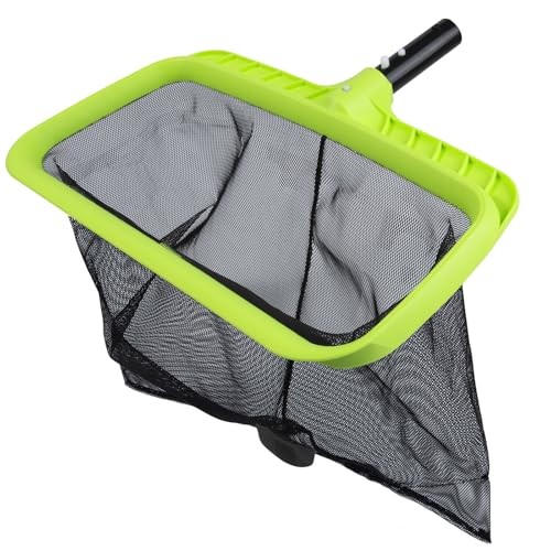 Swimming Pool Leaf Skimmer Net,Reinforced Frame Deep Rake Net Plastic Edge