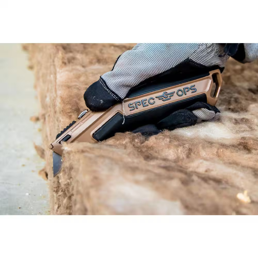 Utility Knives with Retractable Blade, Includes 5 Extra Blades in Handle Storage