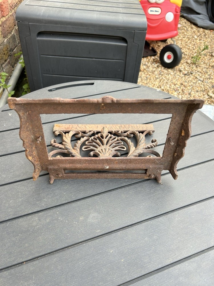 Vintage Cast Iron Fireplace Fire Grate