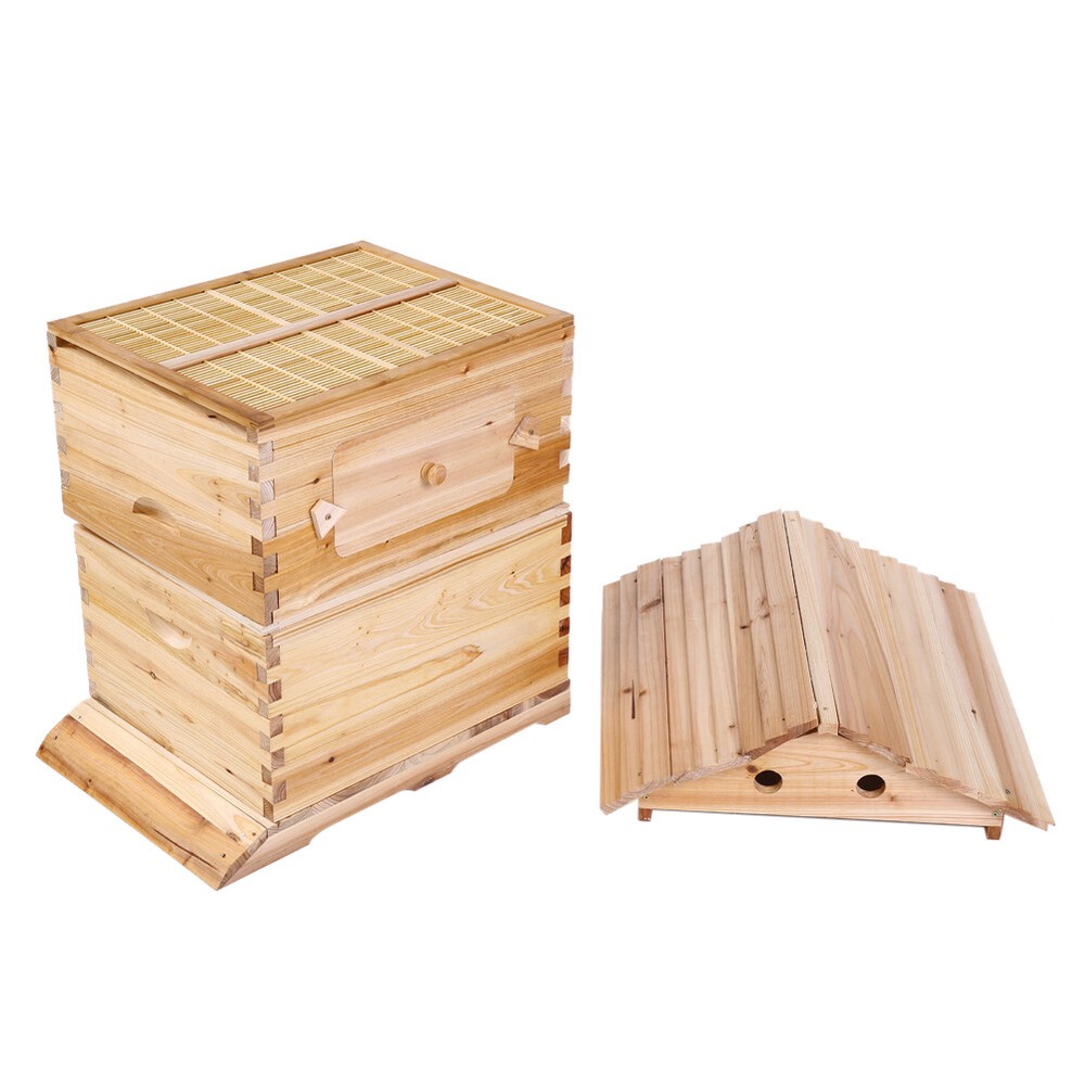 Auto Seep Beehive Beekeeping Hive Beekeeping Bee Boxes +7 Honey Bee Hive Frames