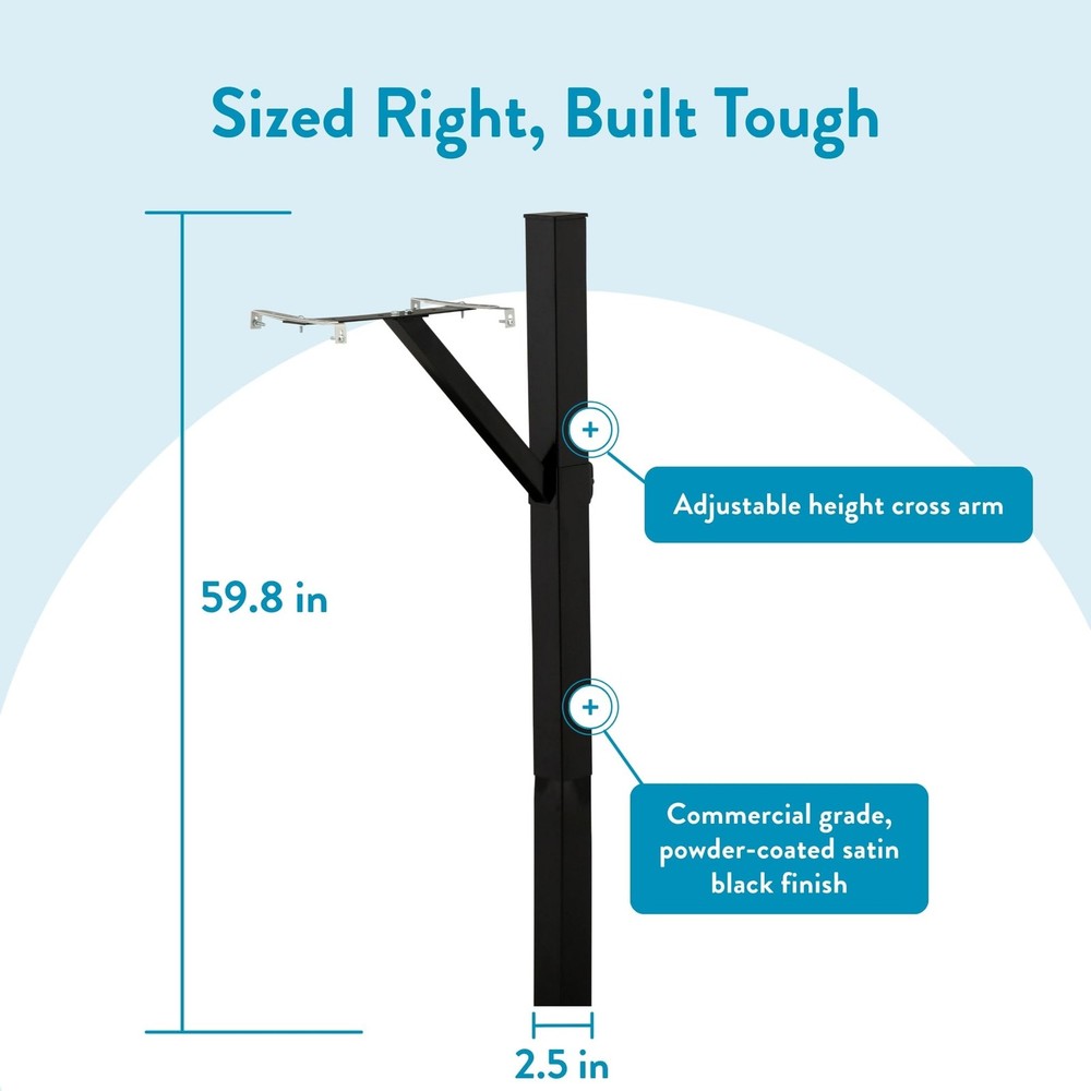 Architectural Mailboxes Drive-in Galvanized Steel Post Kit - Easy Install!