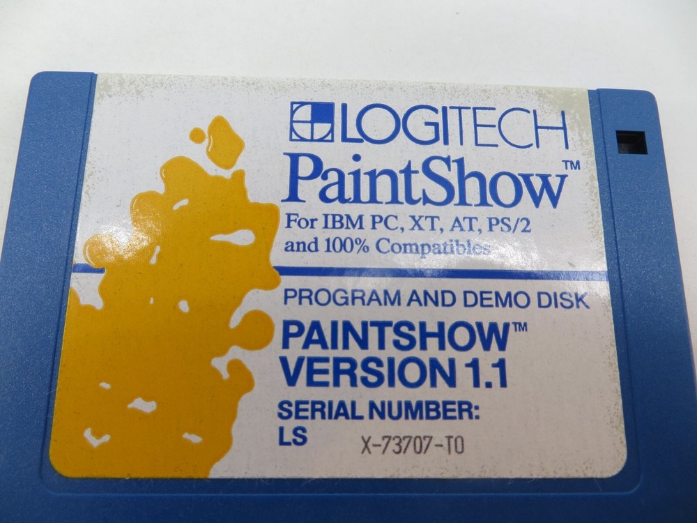 PaintShow Version 1.1 3.5" Floppy Disk for IBM PC, XT, AT, PS/2 Computers 1988 *