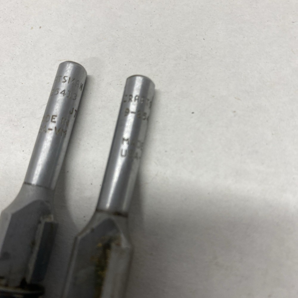 2 Craftsman Cutter Router Bits 9-25413 08 & J7 CAA-07