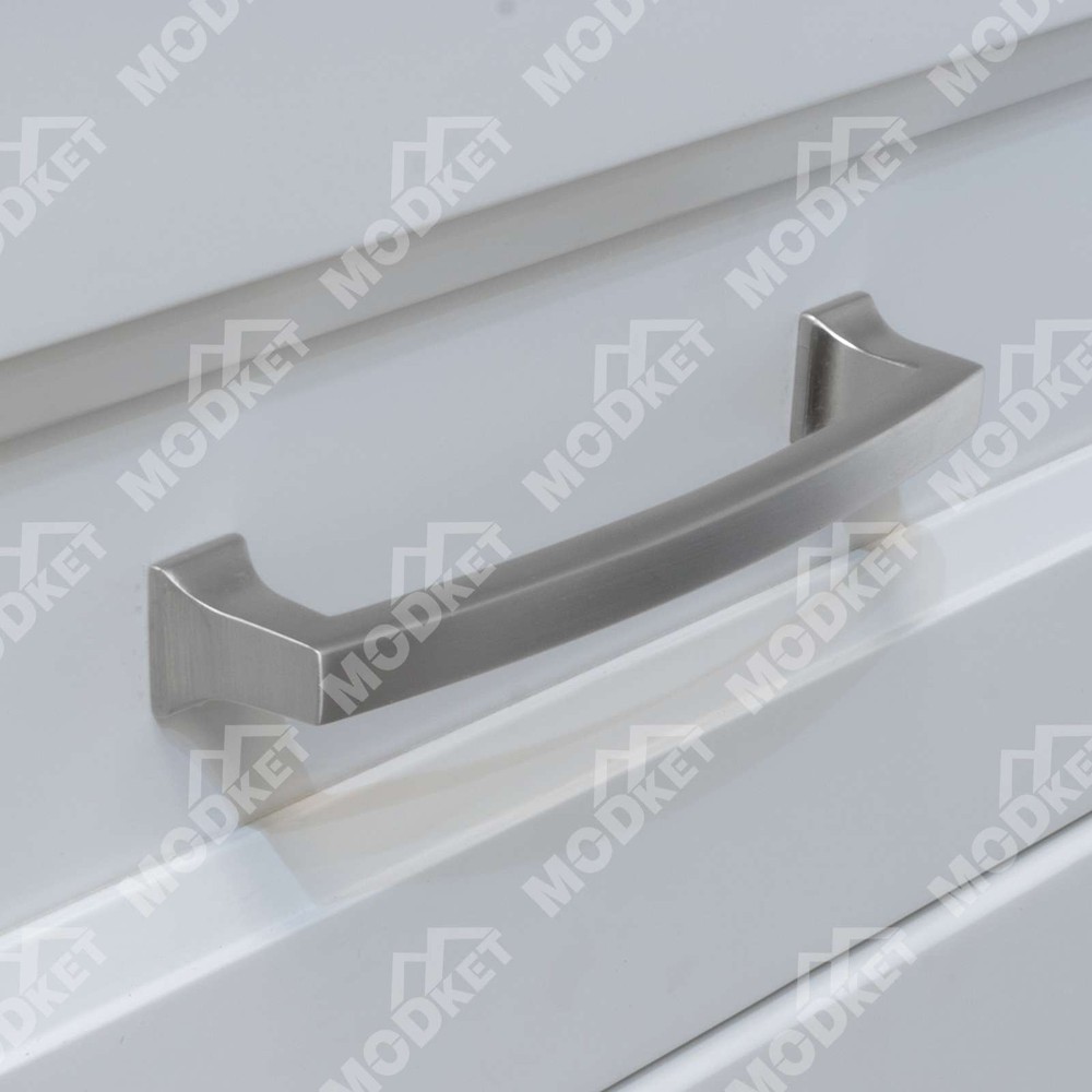 Solid Brushed Nickel Square Cabinet Pulls Handles Kitchen Bathroom Drawers