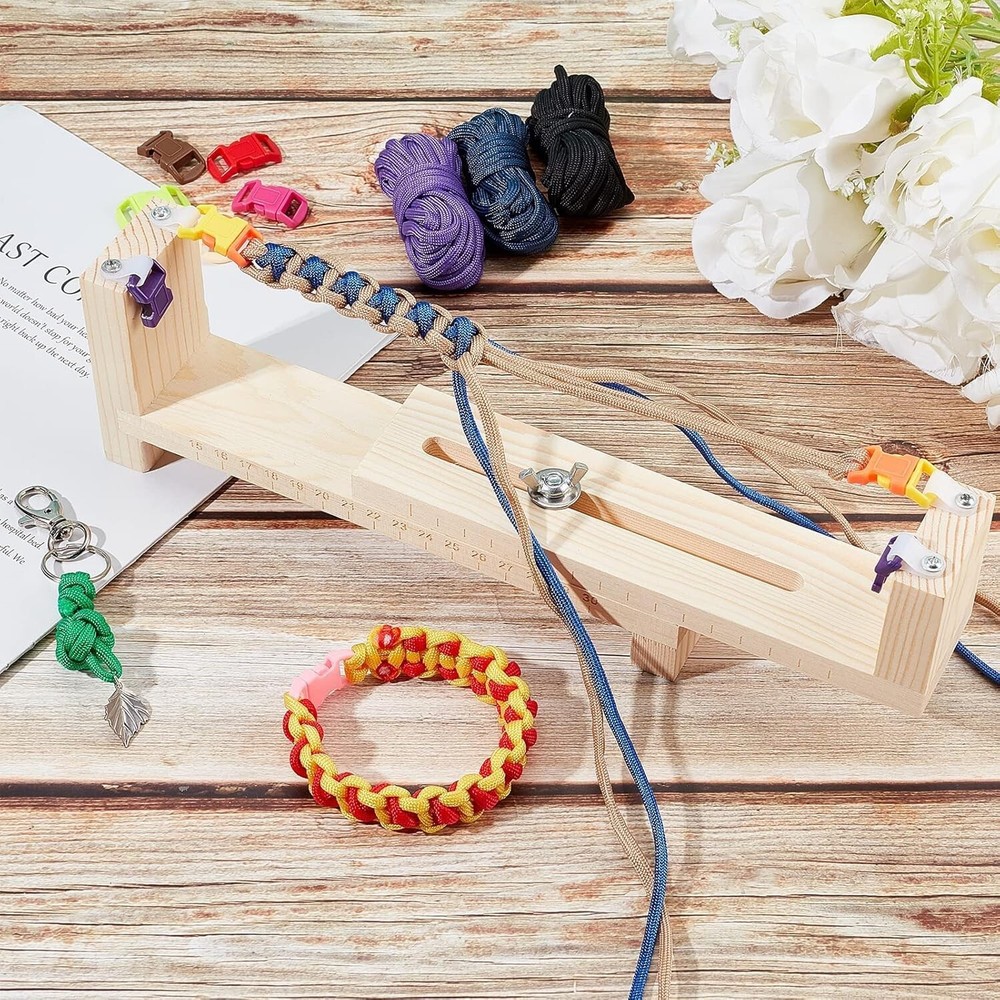 Adjustable DIY Bracelet Maker Kit with 8 Parachute Cords & Quick Release Buckles