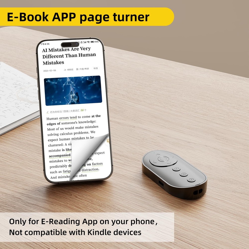 Bluetooth Camera Remote Shutter with Zoom and Front/Rear Camera Switch for Ph