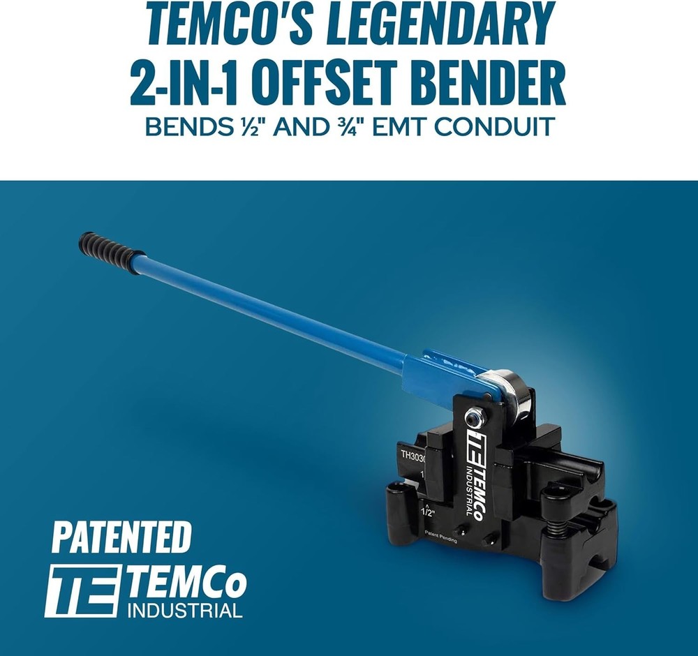 Dual Size Conduit Offset Bender 2 in 1 - both ½“& ¾” EMT