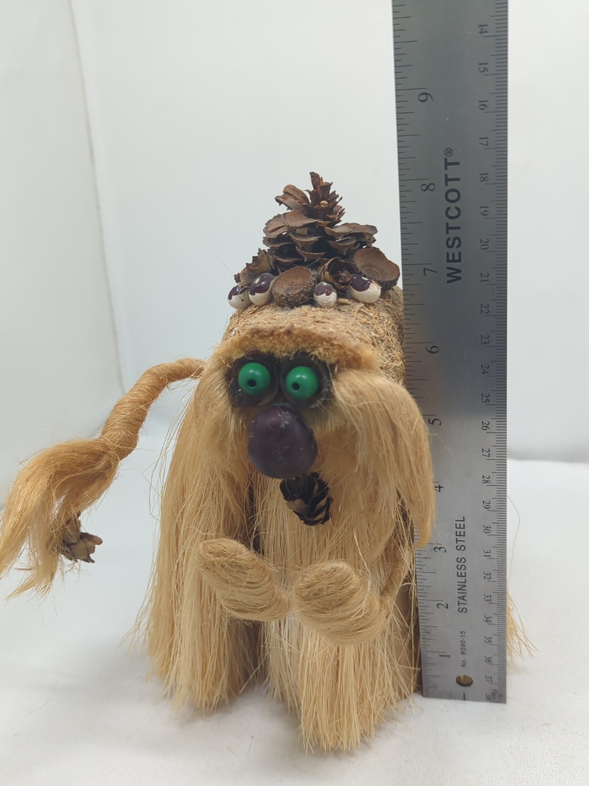 Ken Arensbak Troll Forest VTG 1970s 5 Arts Studio Folk Art Pinecone Hat 8" Tall