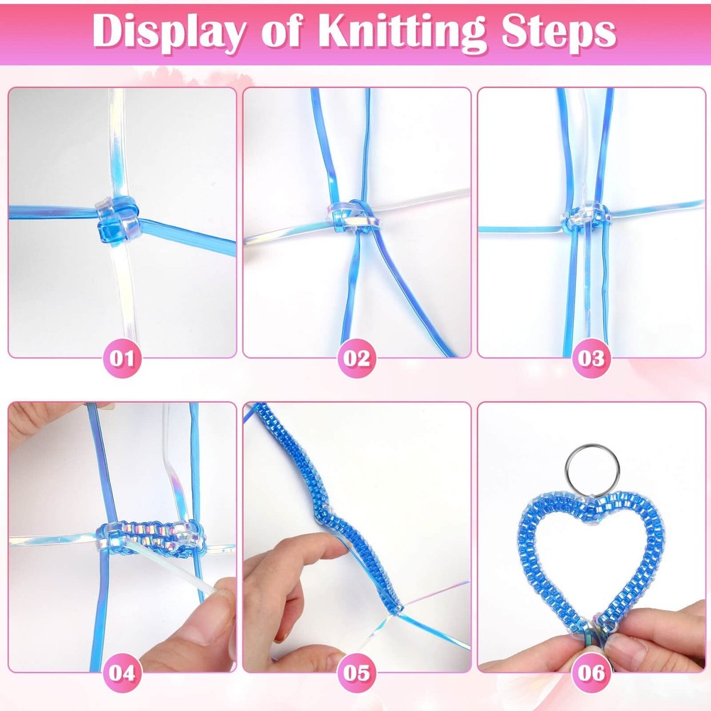 Boondoggle Craft Kit, 25 Plastic Lacing Strings, 20 Clips, Multicolor