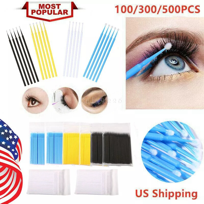 US Dental Disposable Makeup Micro Applicator Brush Eyelash Extension Micro Brush