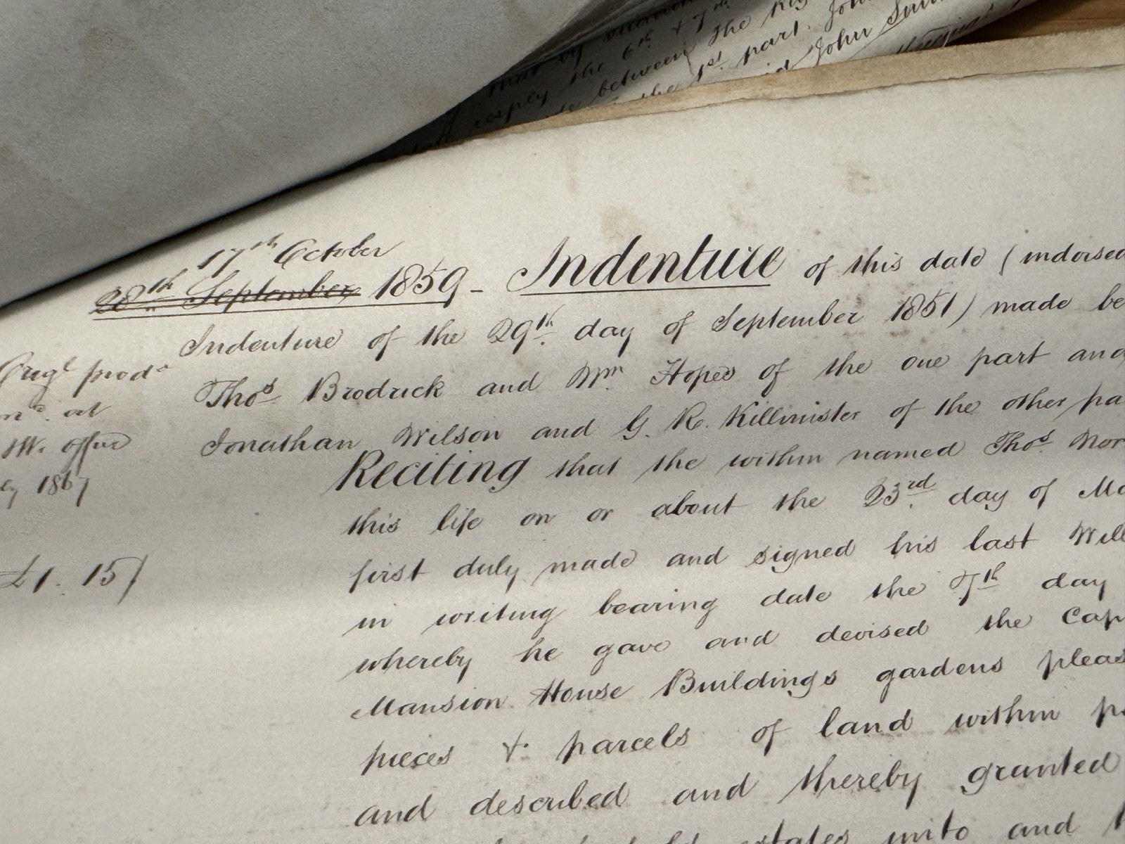 1867 Rare MASSIVE Vellum Abstract of Title Macclesfield Cheshire Manuscript 46pg