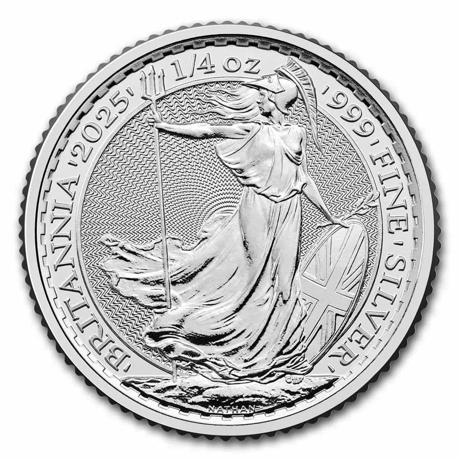 2025 Royal Mint Great Britain Britannia 1/4 oz Silver Coin - BU