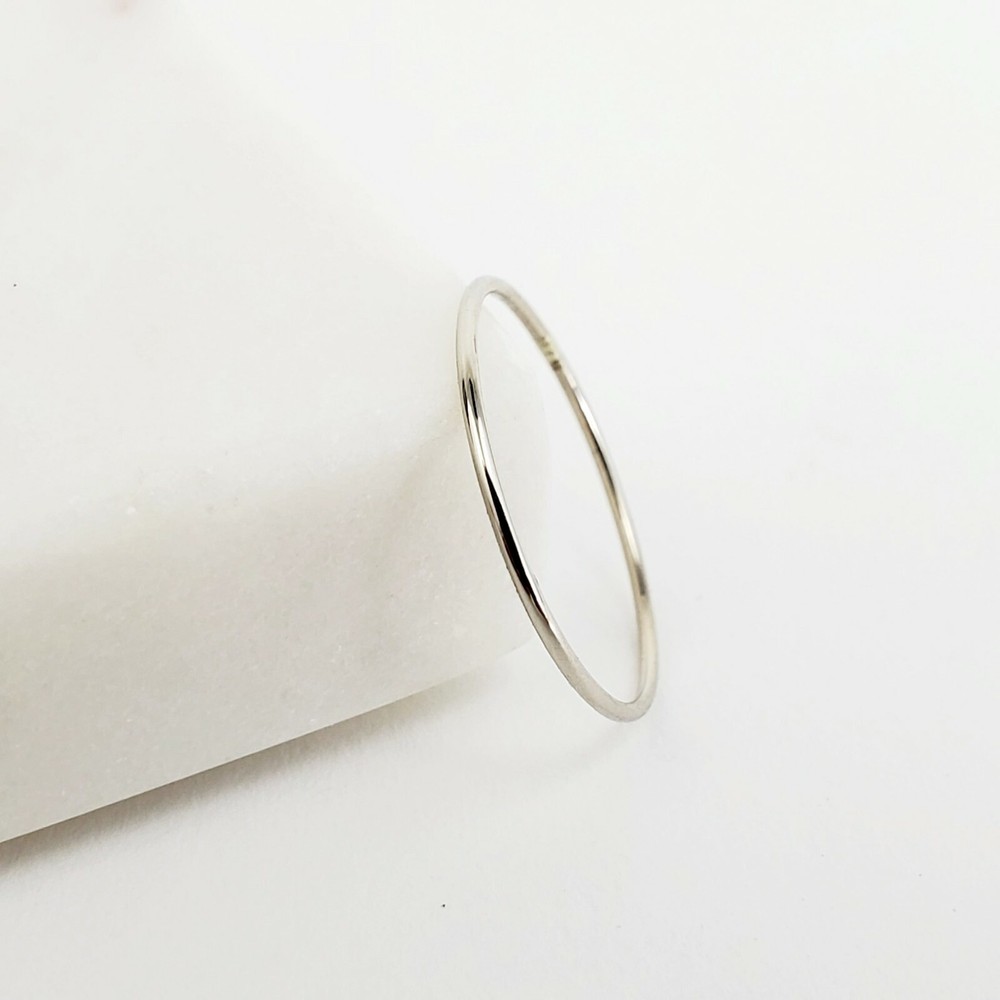 14k Solid Gold Very Thin Stackable Ring, 14k Yellow White Rose Ultra Thin Rings