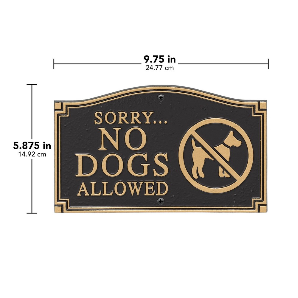 No Dogs Allowed Lawn/Wall Statement Sign