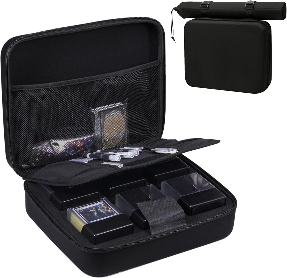 Trading Card Deck Boxes with Portable Organizer Case. Card Storage Box for Magic