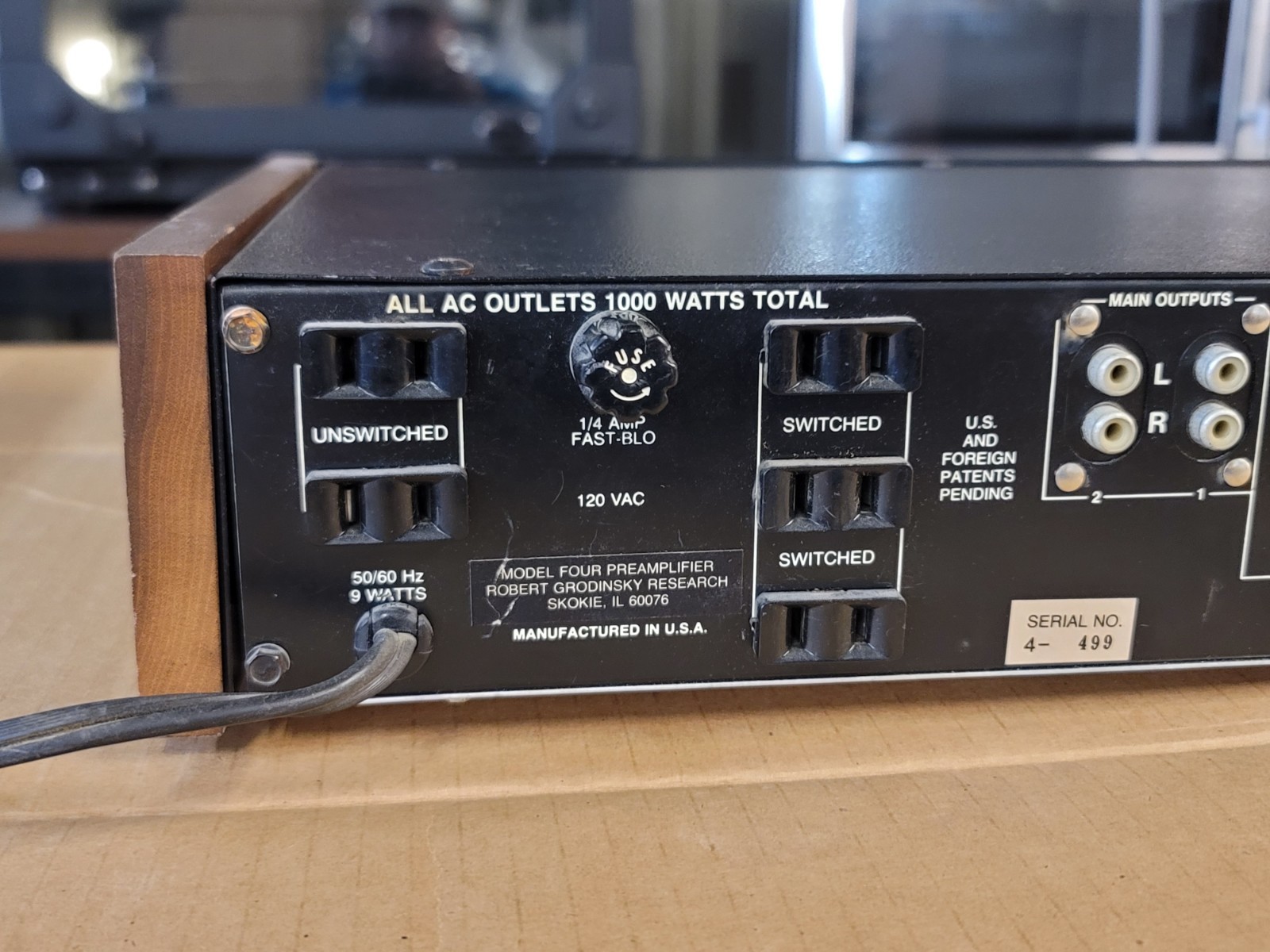 Vtg. Robert Grodinsky Research (RGR) Model Four Stereo Preamplifier COOLO NEATO!