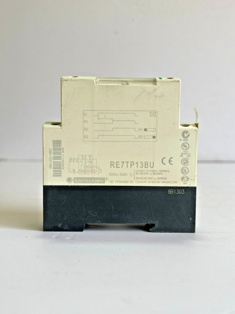SCHNEIDER ELECTRIC RE7TP13BU ADJUSTABLE ON-DELAY TIMING RELAY