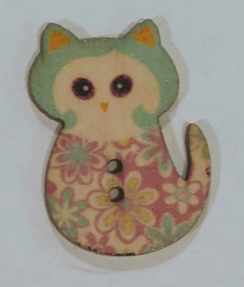 Handmade Needle Minder Keeper Cross Stitch Cat