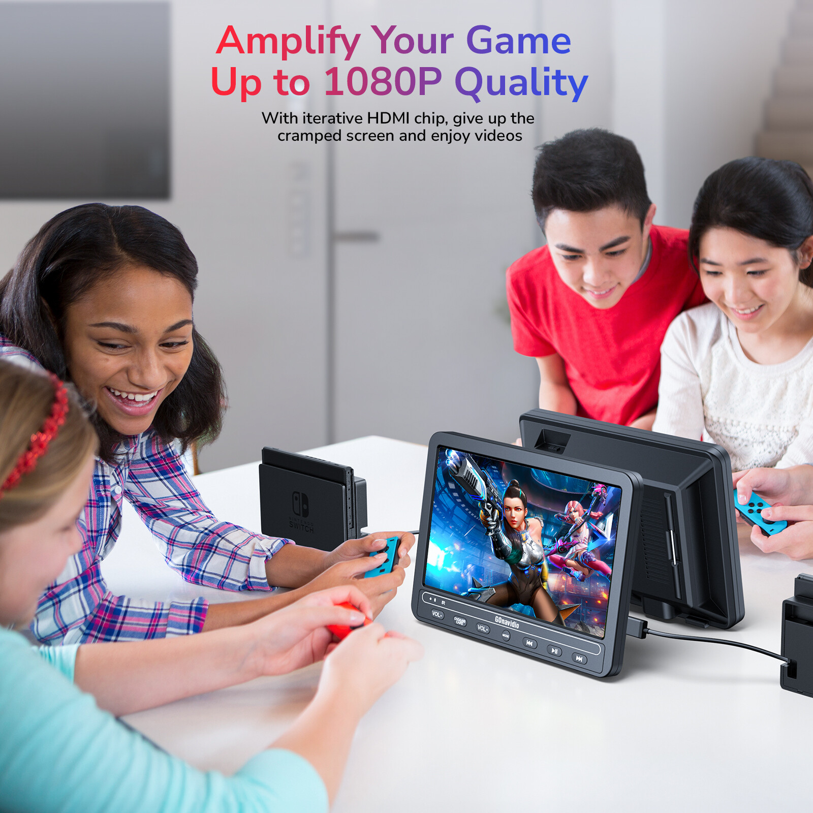 2x10.5" Car Headrest Monitor TV Dual DVD Player USB SD With Headset Rechargeable