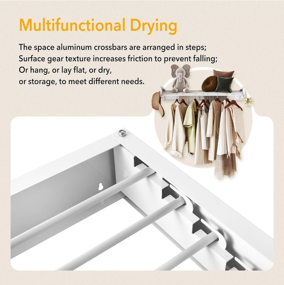 Upgrade Drying Rack Clothing,Clothes Drying Rack Wall Mounted