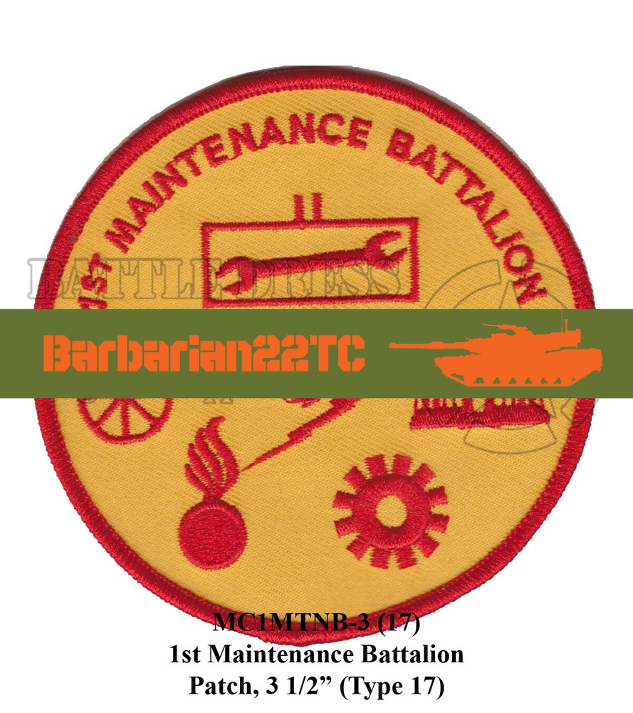 1st Maintenance Bn Patch (USMC Marine Battalion)