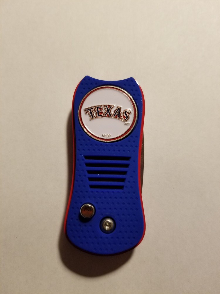 Texas Rangers 2 Sided Golf Ball Marker w/ Switchfix Switchblade Divot Tool
