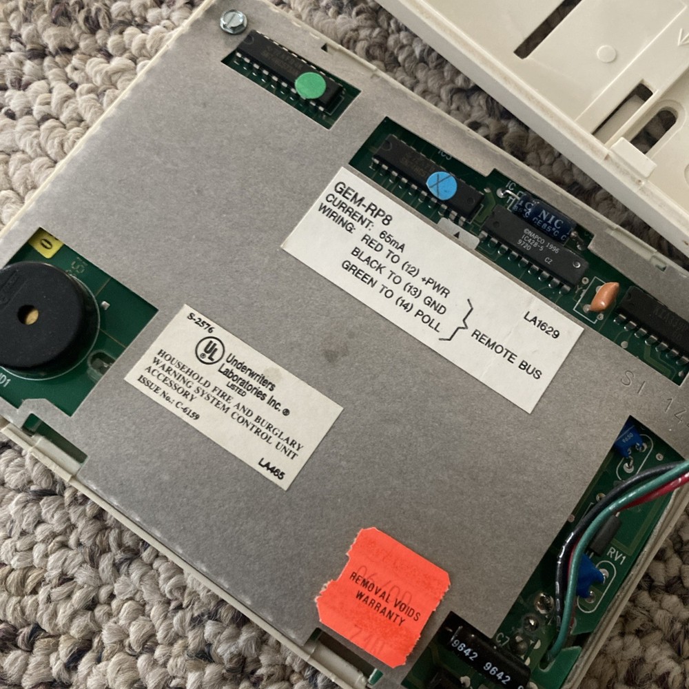 NAPCO GEMINI GEM-RP8 SECURITY SYSTEM DESIGNER KEYPAD