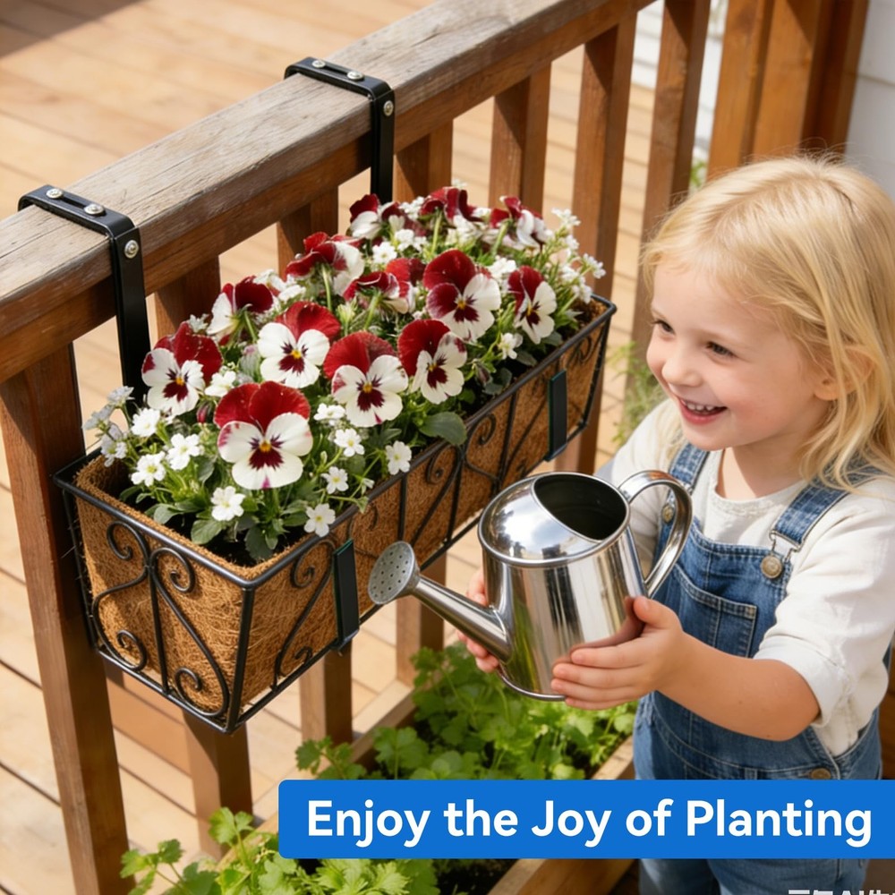 Halatool 2-Pack Adjustable Window Box Bracket, Heavy Duty Wall Mount Planter ...