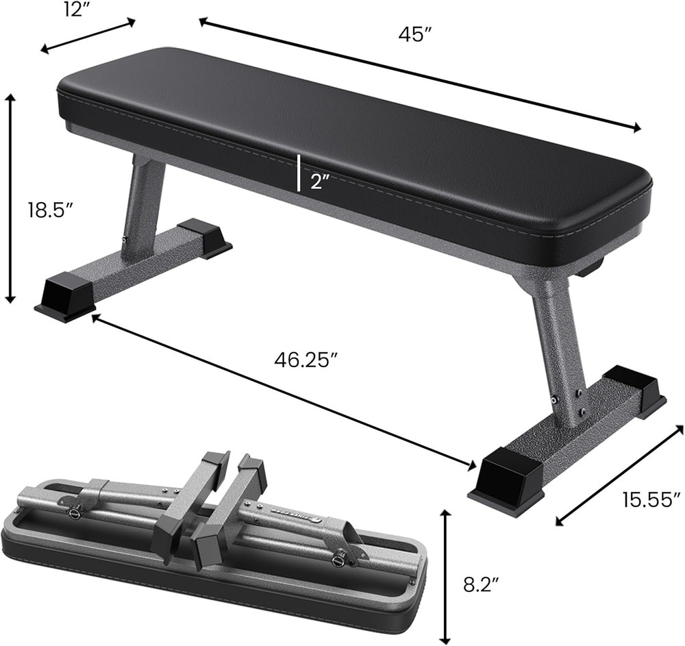 Foldable Flat Bench for Weight Training - 1,000 lb Capacity