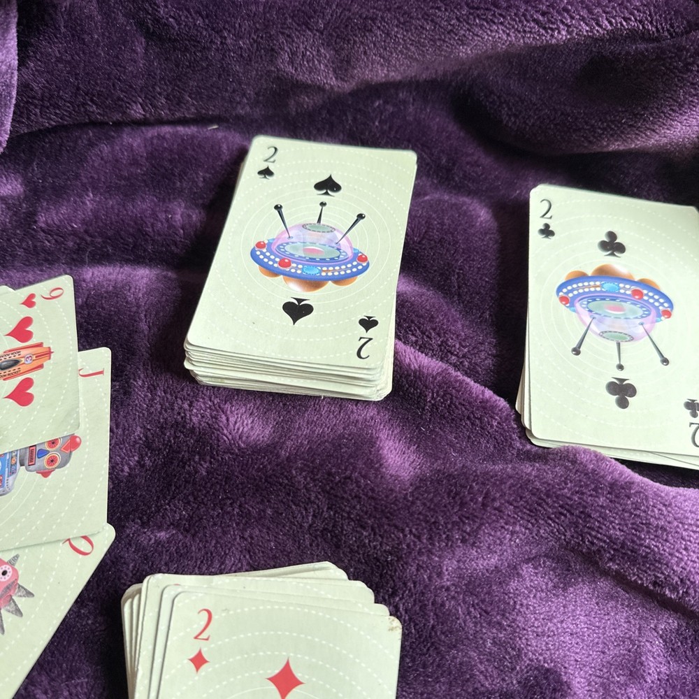 Robot Comic Tin Amd Playing Cards Coelacanth Missing Cards