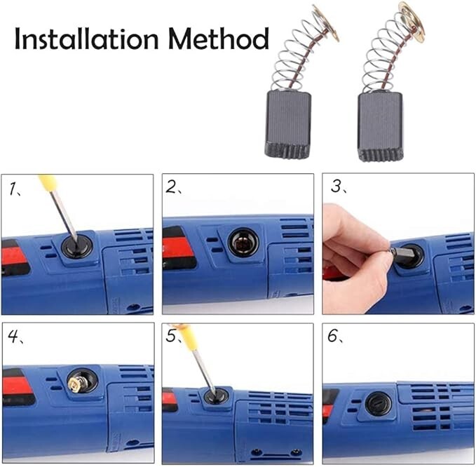 10 Pack Replacement Electric Carbon Brush for Power Tools 153# (6.5x13.5x18mm)