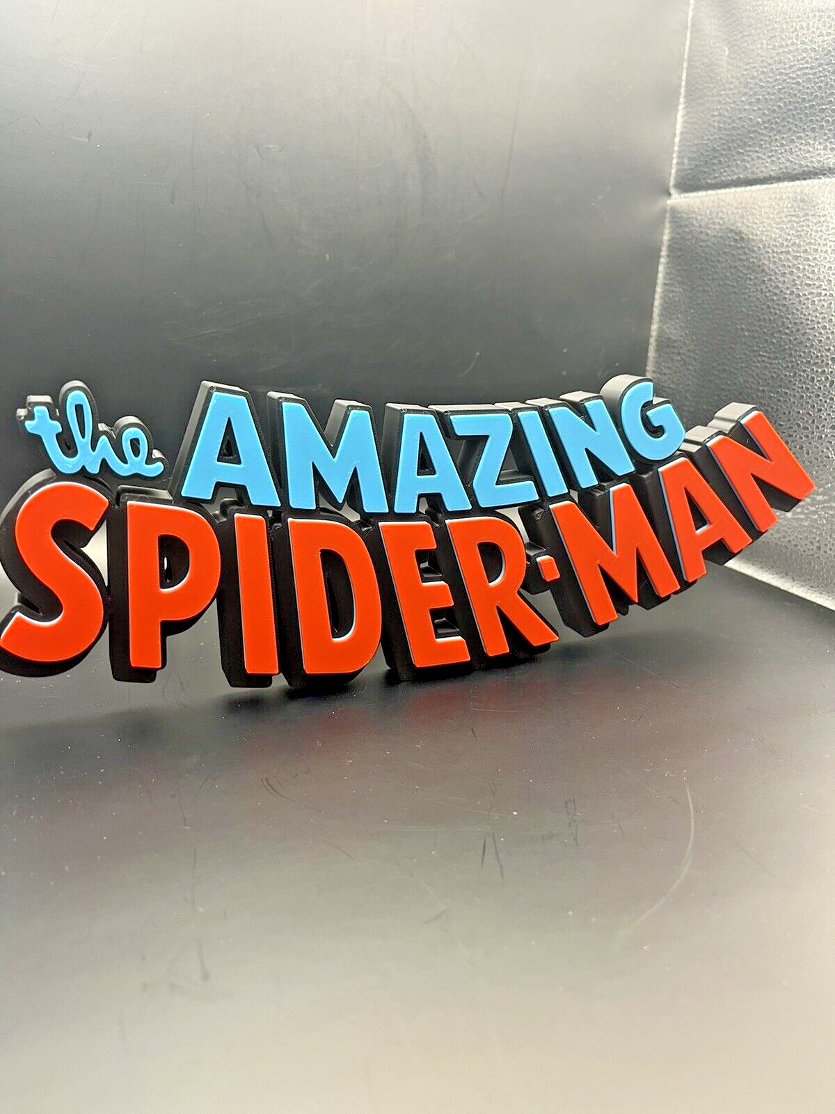 The Amazing Spider-Man Logo Sign Display | 3D Wall Desk Shelf Art