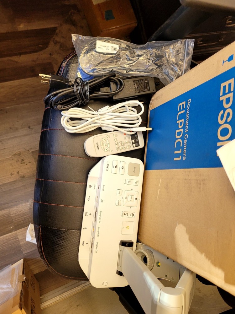 Epson ELPDC11 High Def Interactive Document Camera Visualizer w/ Cords AND POWER