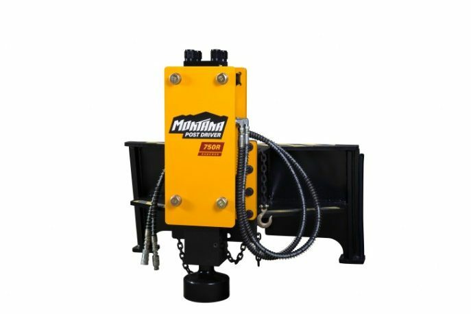 Montana 750 Rancher Hydraulic Fence Post Driver Skid Steer Attachment