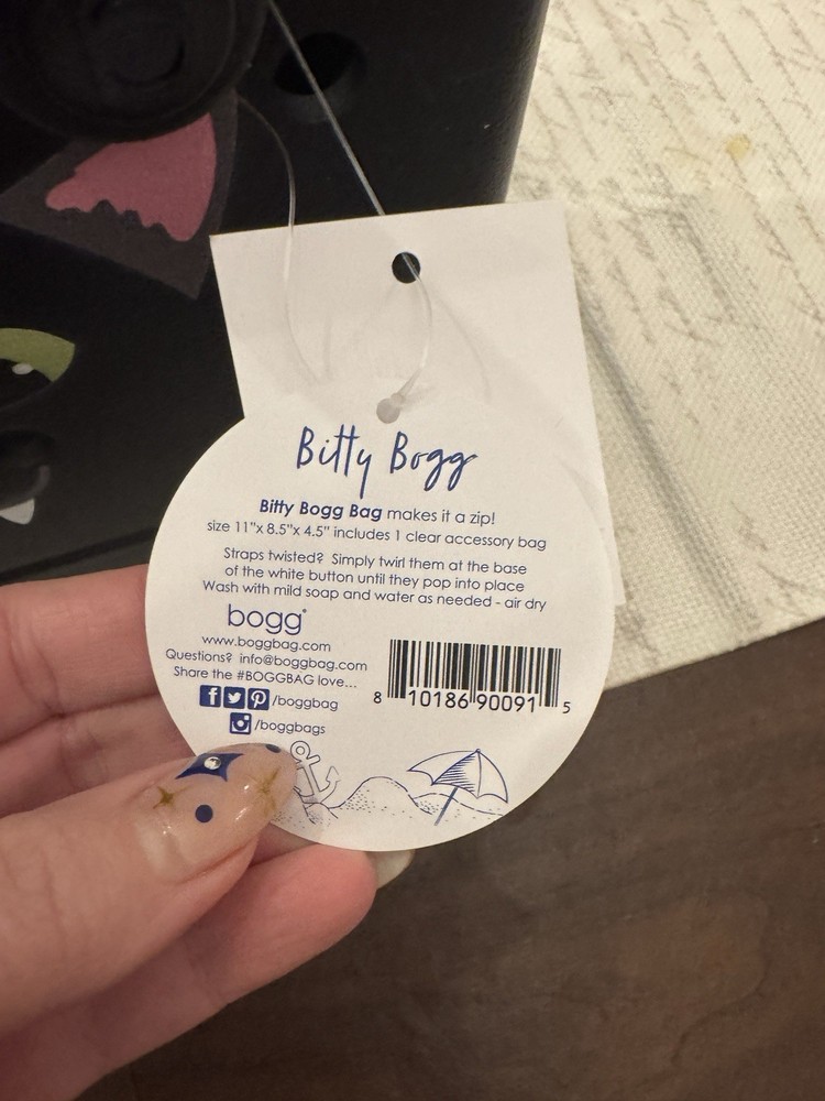 Bogg : Bitty Mini Cat Bag: W Inside Pouch NWT Black Cat