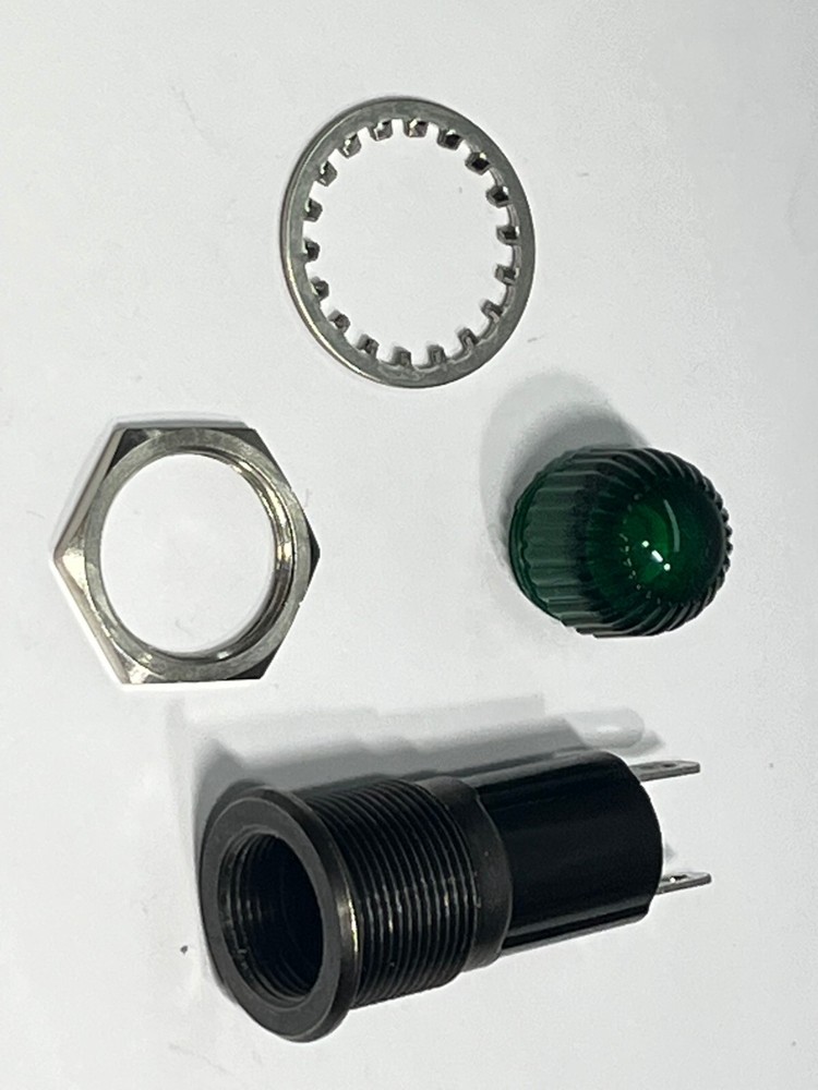 LOT OF 5 GREEN DIALIGHT PANEL INDICATOR LIGHTS
