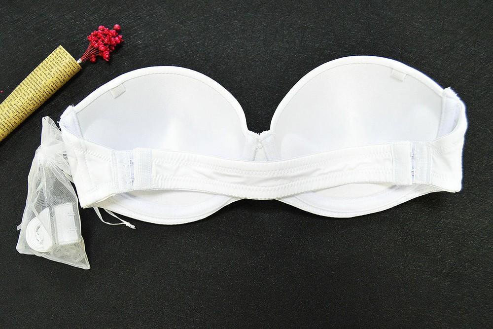 Strapless Push up Bras Transparent Invisible Multiway Clear Back Strap Cup B C D