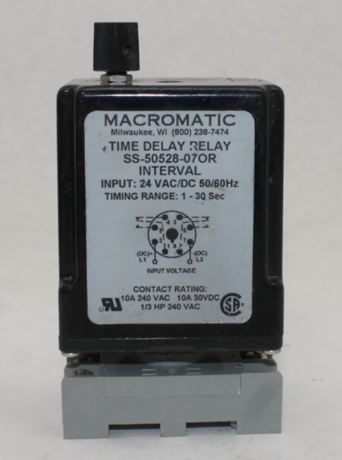 Macromatic SS-50528-07OR Time Delay Relay with IDEC SR2P-06 Base