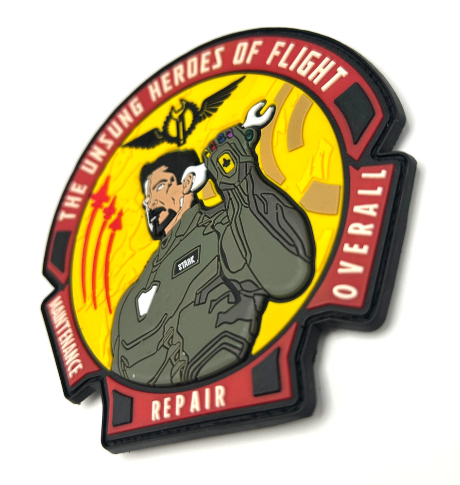 AIRCRAFT MAINTENANCE ENGINEER-STARK-AVENGERS- HIGH QUALITY PVC PATCH