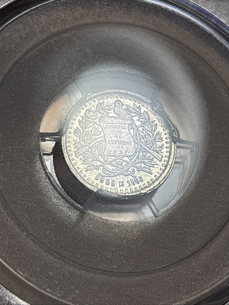 1880/770-E 1/2R Guatemala Half Real PCGS - MS62
