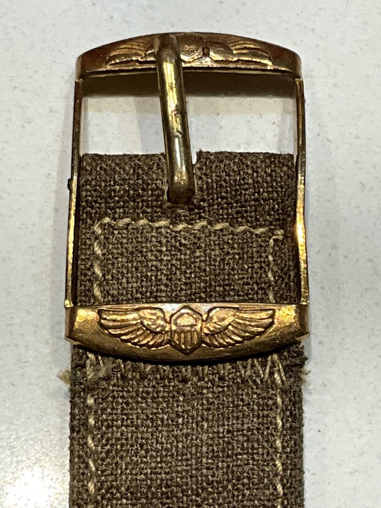 Original Post WWII Early Timex Watch & Air Force Watchband Fond in WWII Chest