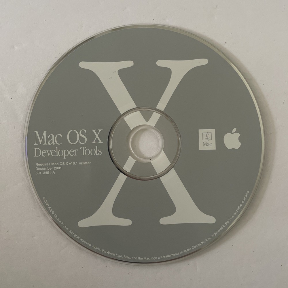 Mac OS X Developer Tools CD December 2001 691-3451-A