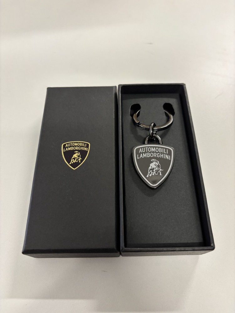Lamborghini Keyring Gunmetal/white
