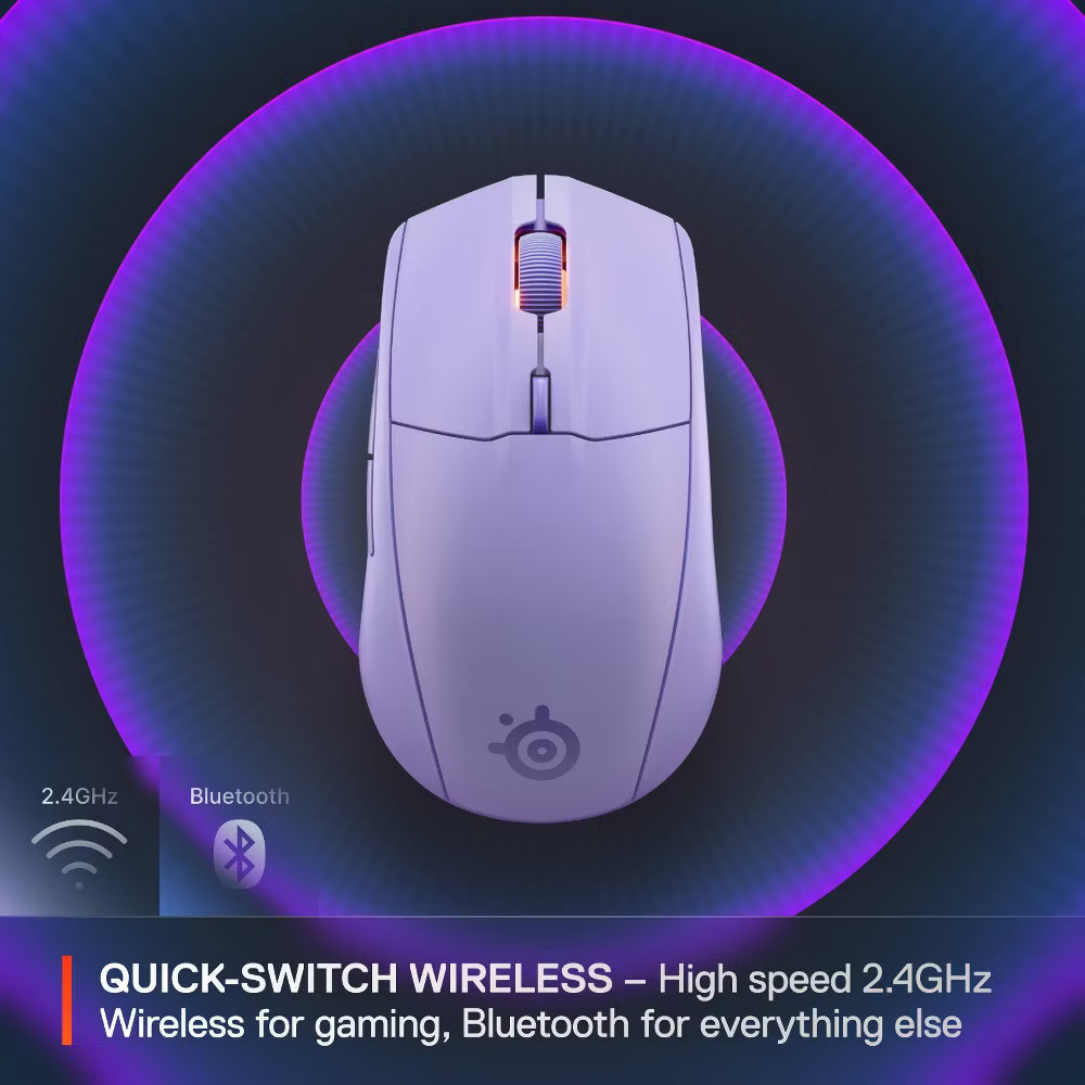 SteelSeries Rival 3 Wireless Gaming Mouse - Lavender