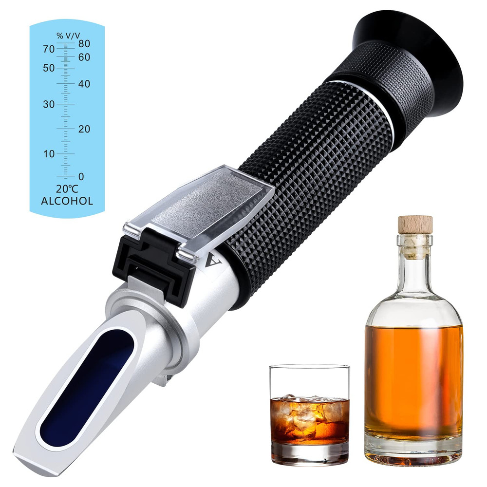 Optics Alcohol Refractometer Automatic Temperature Compensation Alcohol Meter 0~