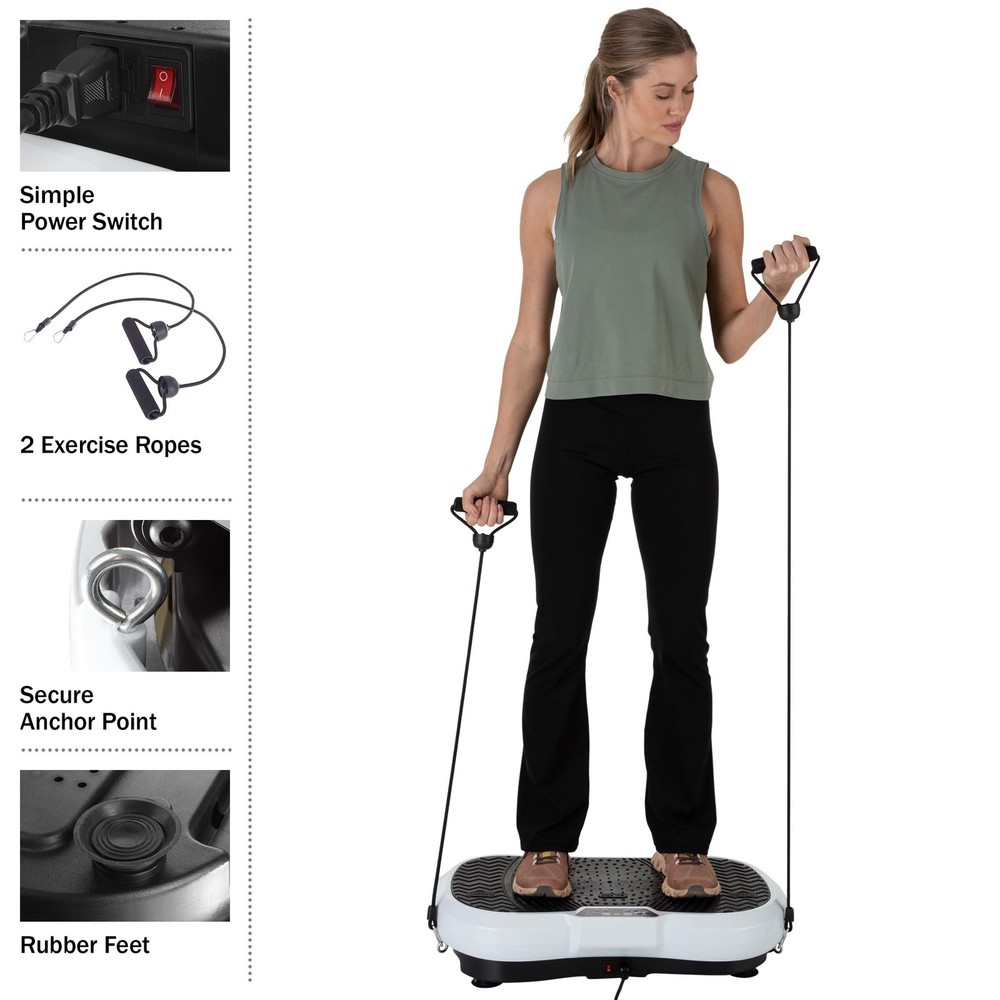 Vibration Plate Exercise Machine - Vibrating Platform with Adjustable Speed a...
