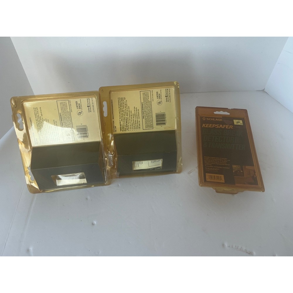 Schlage Glass Break Detector & Carlton Programmable Dimmer Control Bundle NWT