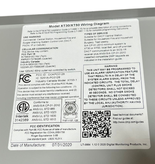 DMP 340-G Panel Enclosure