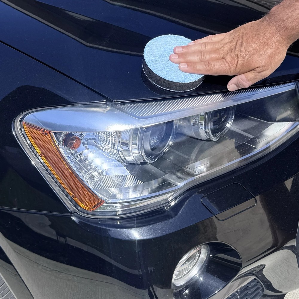 Auto Drive Car Waxes Microfiber Applicator Pad 2 Pack, Blue